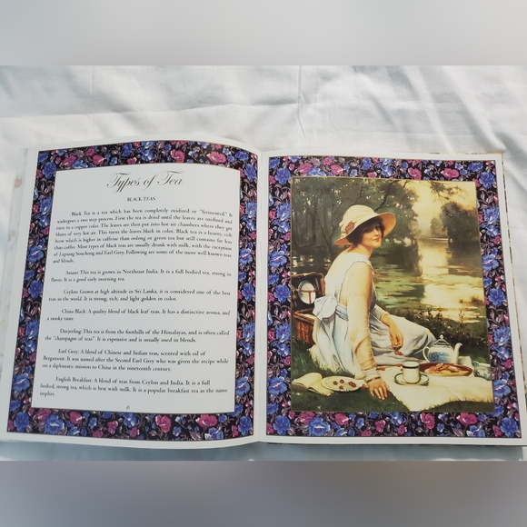 :* Tea Time Hardcover Roni & Nancy Akmon book tea bags included herbal sampler - Picture 9 of 13